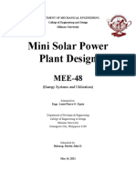 Mini Solar Power Plant Design