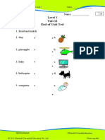 TOWE Level 1 End-Of-Unit Test Unit 12