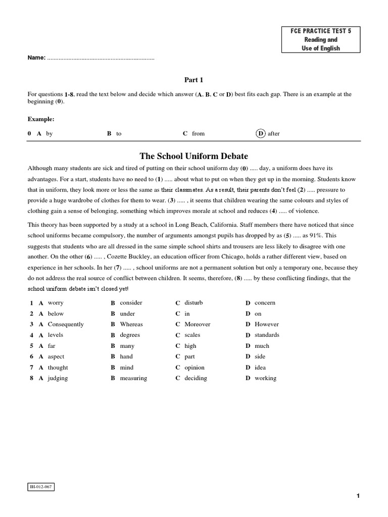 Fce Test 5 Pdf Backpack Personal Computers