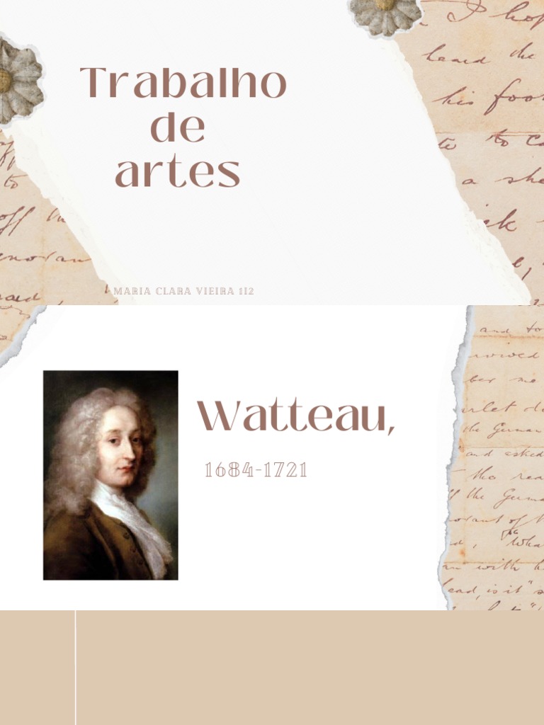Beige Scrapbook Art and History Presentation PDF Estética As artes