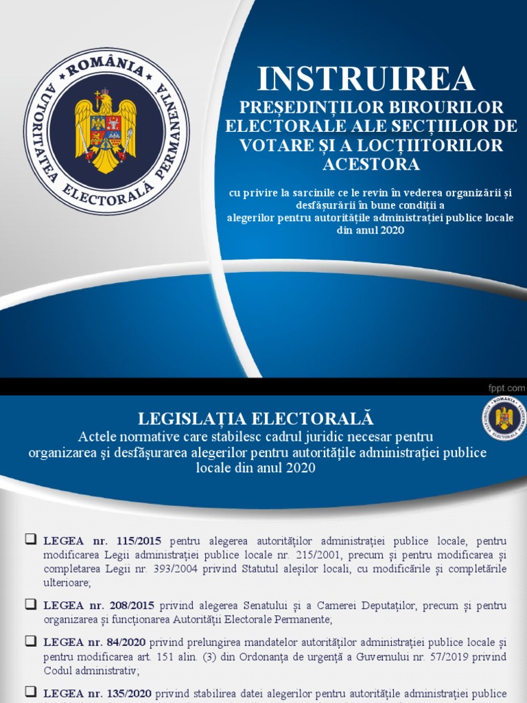 Presedinti Sectii de Votare Prezentare Locale 2020 Final PDF