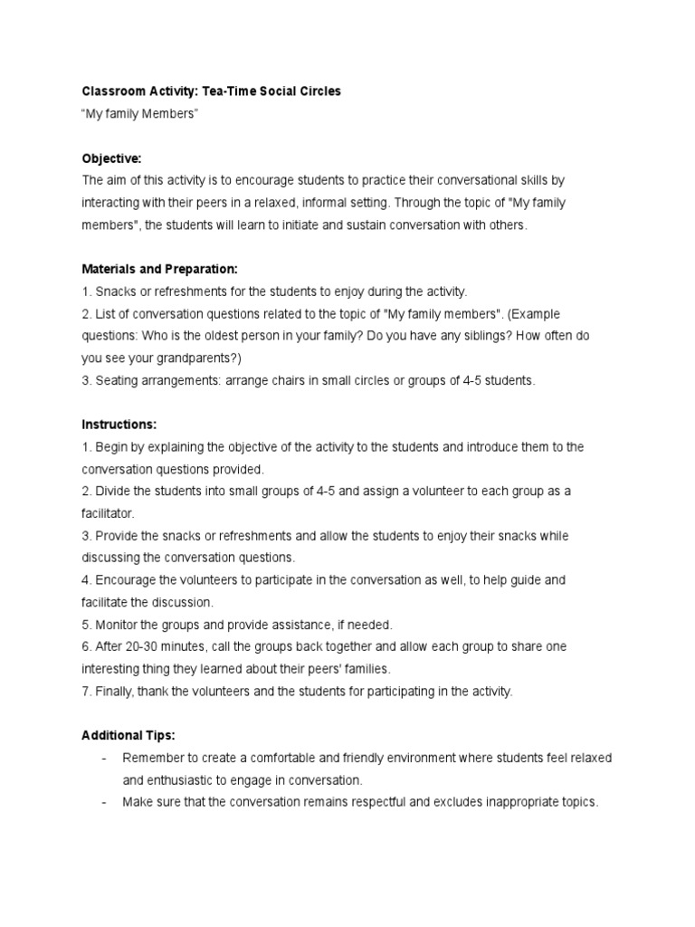 4. 1330PM Instructional Materials TeaTime (My Family Members) PDF