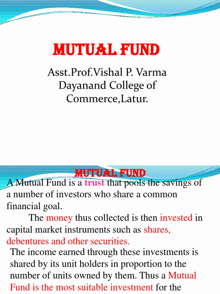 Mutual Fund | PDF | Mutual Funds | Securities (Finance)