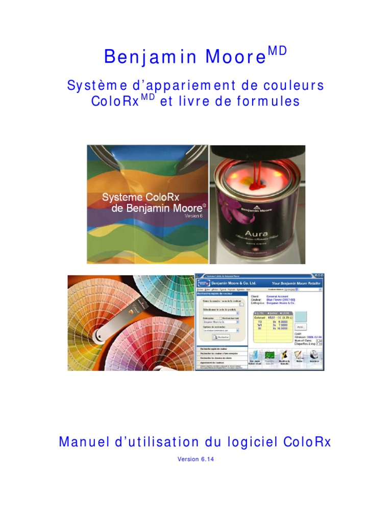 Manuel d'utilisation du logiciel ColoRx | PDF | Peinture | Logiciel