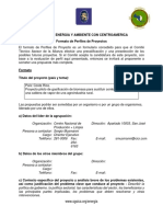 Perfil Del Proyecto Estudio de Factibilidad para Dos Plantas de Biomasa - SARET