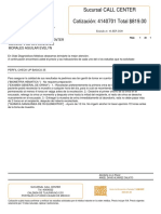 Sucursal CALL CENTER Cotización: 4140701 Total $819.00