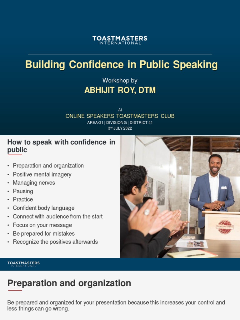 Building Confidence in Public Speaking | PDF