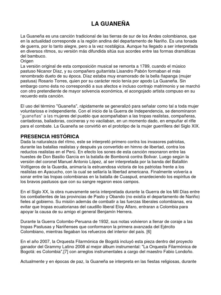 LA GUANEÑA Colombia Entretenimiento (general)