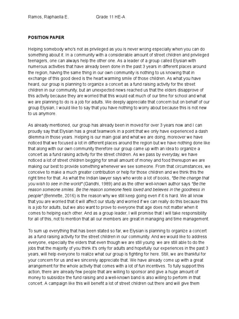 Position Paper | PDF