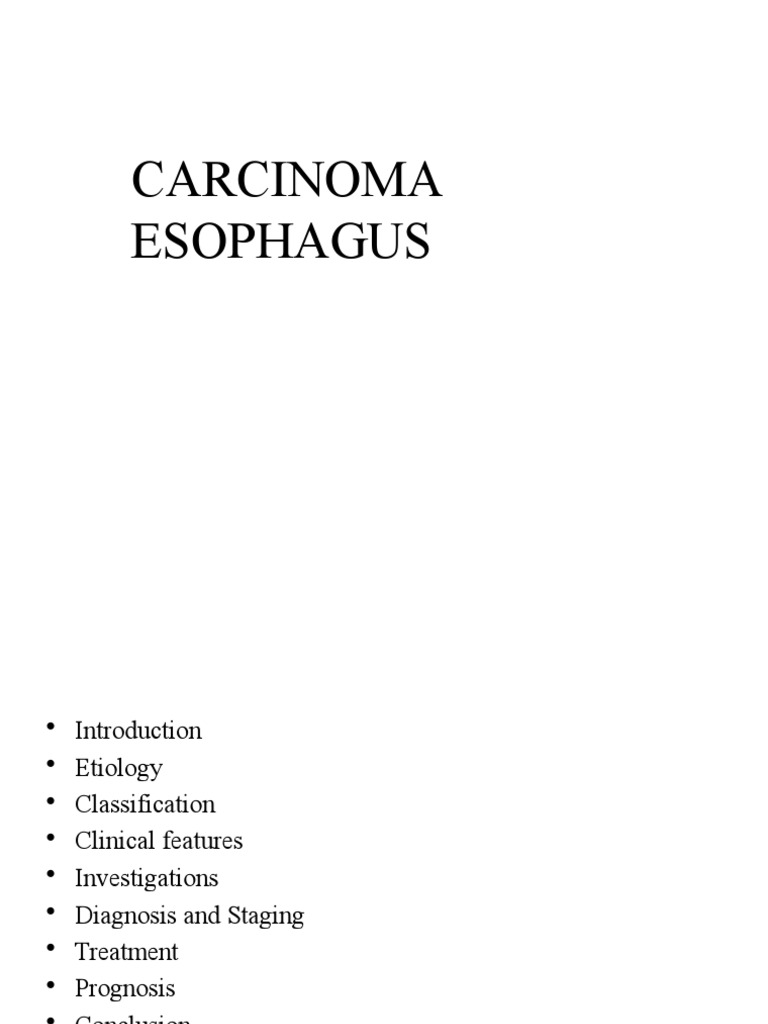 CA Oesophagus | PDF | Esophagus | Esophageal Cancer