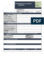 Anexo #26 - Reporte Preliminar Accidentes e Incidentes - Contratista