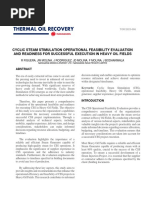 CYCLIC STEAM STIMULATION OPERATIONAL FEASIBILITY EVALUATION