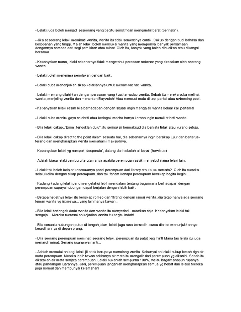 Apa Yg Lelaki Ingin Wanita Tahu Pdf