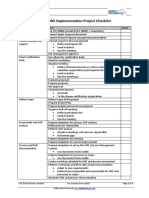Pdfcoffee.com Iso 20000 Implementation Project Checklist PDF Free