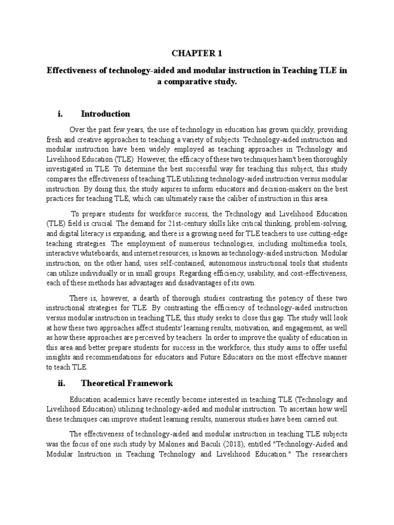 Comparing TLE Teaching Methods | PDF | Teachers | Critical Thinking