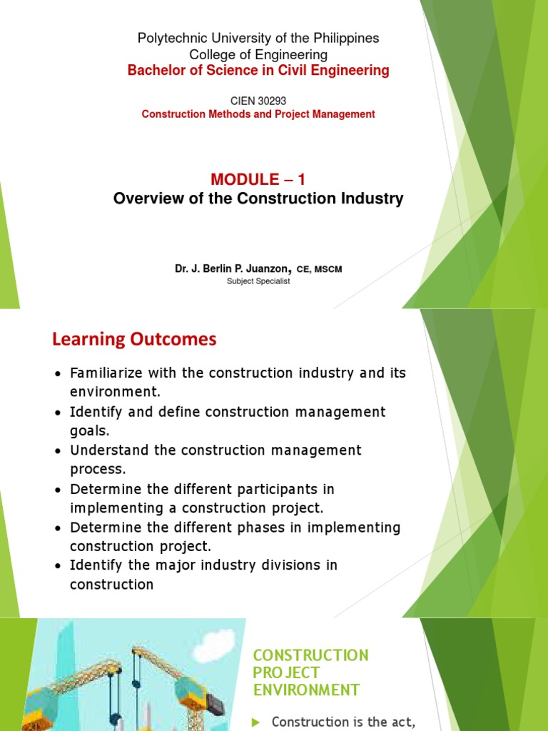 Overview of the Construction Industry | PDF | Construction Management ...