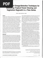 Comparación de técnicas de detección de cambios para monitoreo desmonte  y regeneración en bosques tropicales en una serie de tiempo.