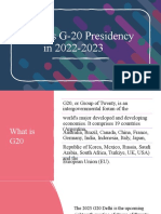 India's G-20 Presidency in 2022-2023