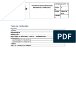 P-19 Programa de Mantenimiento de Equipos y Herramientas