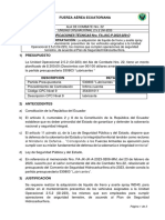 Fuerza Aérea Ecuatoriana: OBJETO DE CONTRATACIÓN: La Adquisición de Líquido de Freno y Aceite Spray