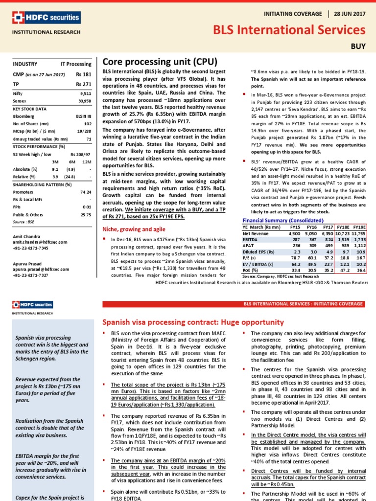 BLS International Services: Visa Processing Growth | PDF | Travel Visa |  Outsourcing