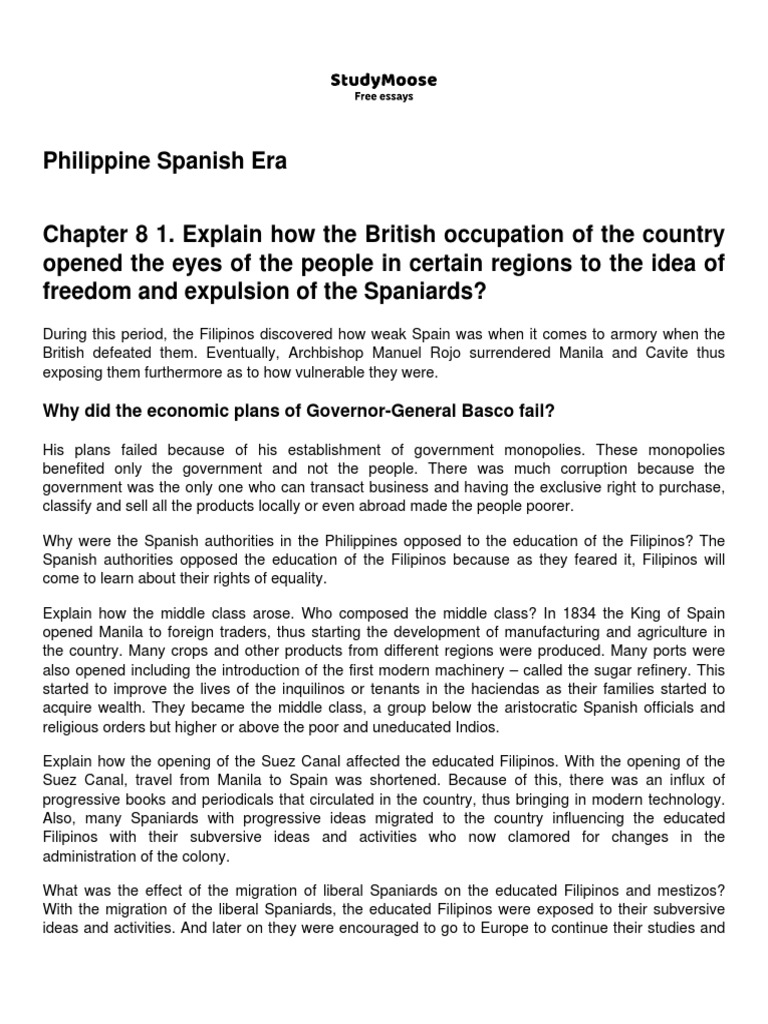 Philippine Spanish Era Pdf Philippines