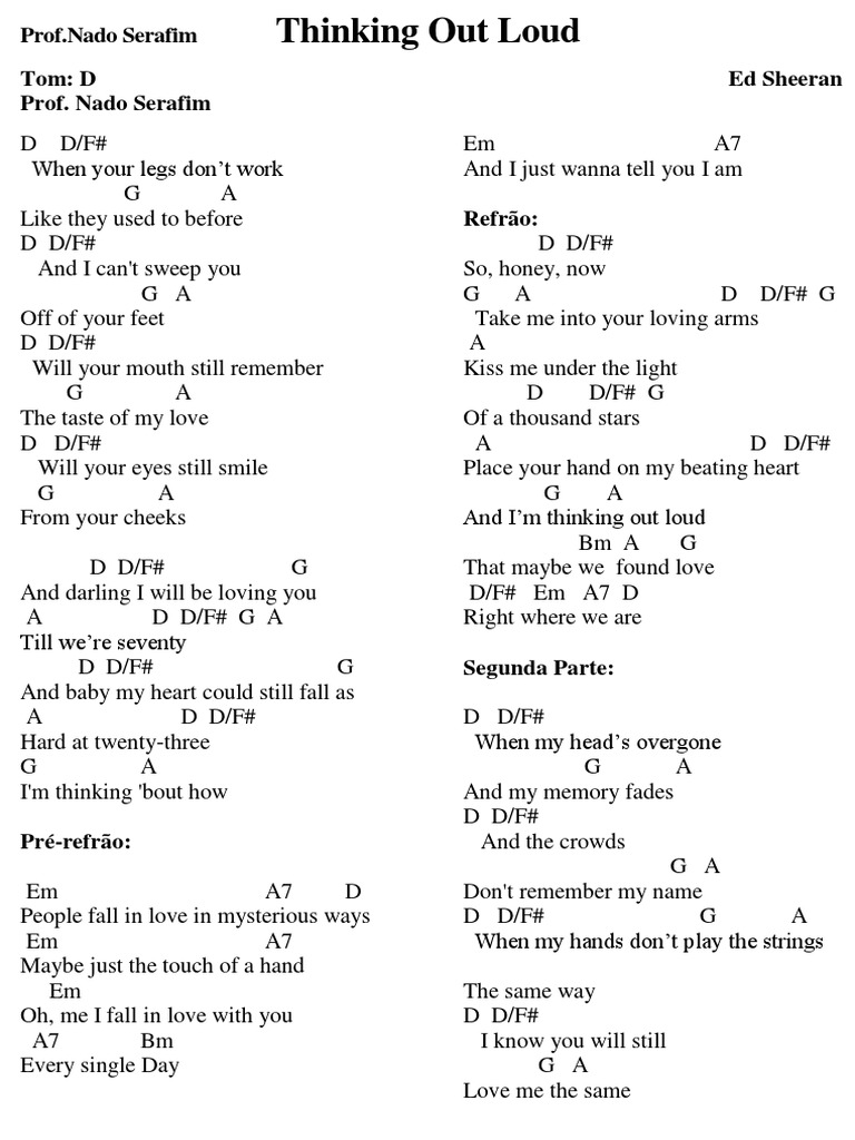 Thinking out loud pdf