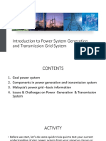 w1 INTRODUCTION TO POWER SYSTEM GEN AND TRANSMISSION