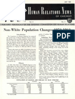 Non-Whit Population Changes 1950-1960: Published Periodically by The Chicago Commiss On On Human Relat ONS