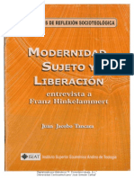 Modernidad, Sujeto y Liberación Entrevista A Franz Hinkelammert
