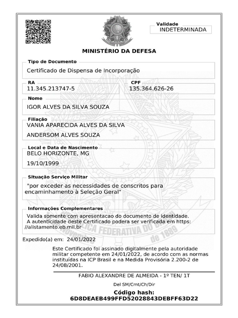 Certificado de Dispensa de Incorporação PDF