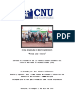 Informe Feria Regional de Emprendedores "Piensa Crea e Innova"