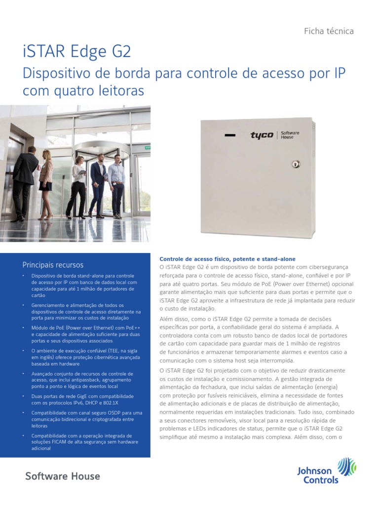 iSTAR Edge G2: Controle de Acesso Avançado | PDF | Rede de computadores ...