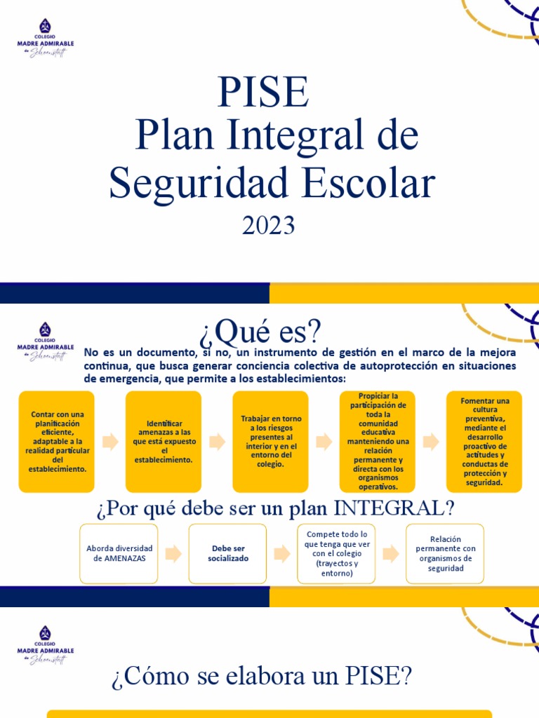 Plan Integral de Seguridad Escolar 2023 | PDF | Valores | Bombero