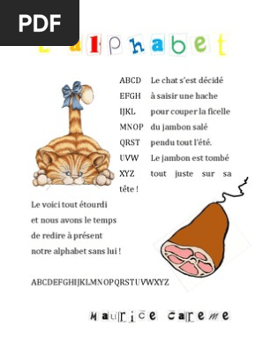 Alphabet Maurice Careme Pdf