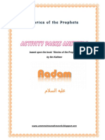 Stories of The Prophets - Aadam Activity Pack Answers