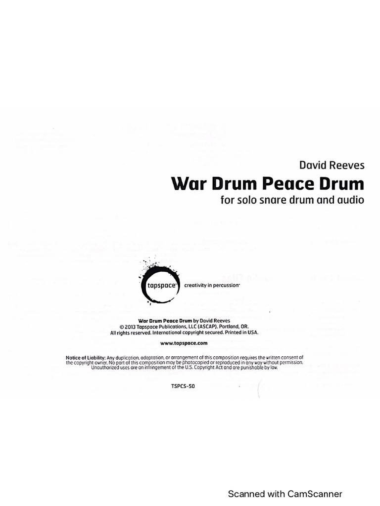 War Drum Peace Drum PDF