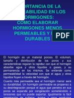 Importancia de La Permeabilidad en Los Hormigones