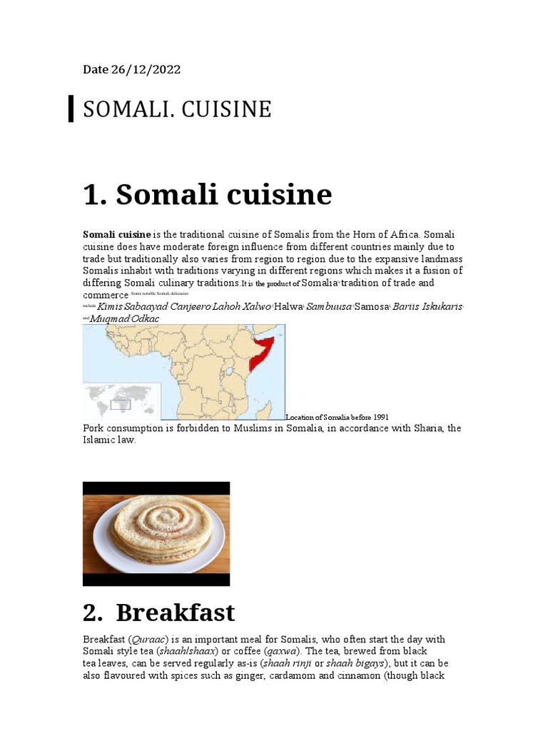 Somali Cuisine ?? | PDF