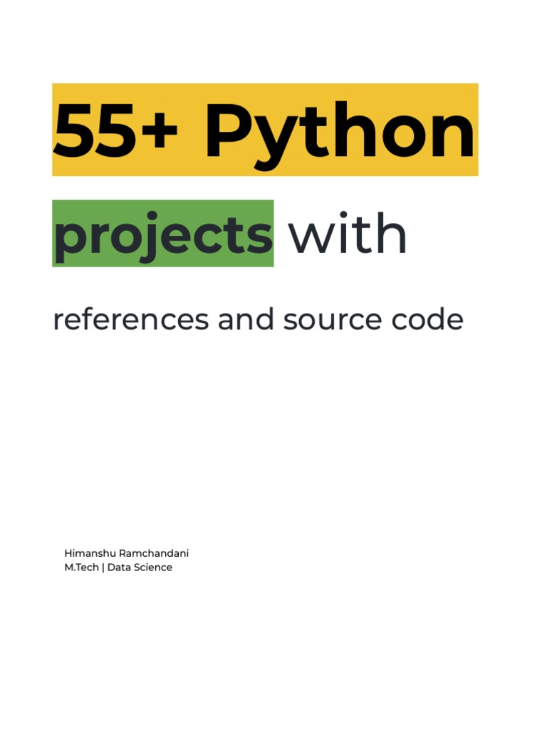 55 Python Projects | PDF | Linked In | Computing