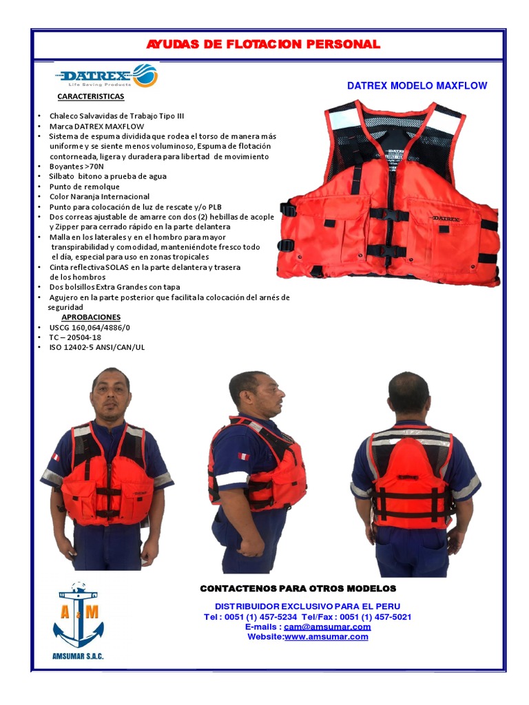 Chalecos Salvavidas DATREX MAXFLOW | PDF