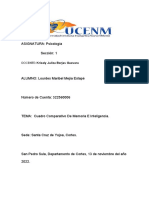 Cuadro Comparativo Sobre La Interligencia y La Memoria