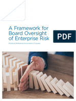 A Framework For Board Oversight For Risk Enterprise