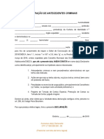 Modelo de Declaração de Antecedentes Criminais - 12 03 2019 - Atualizado