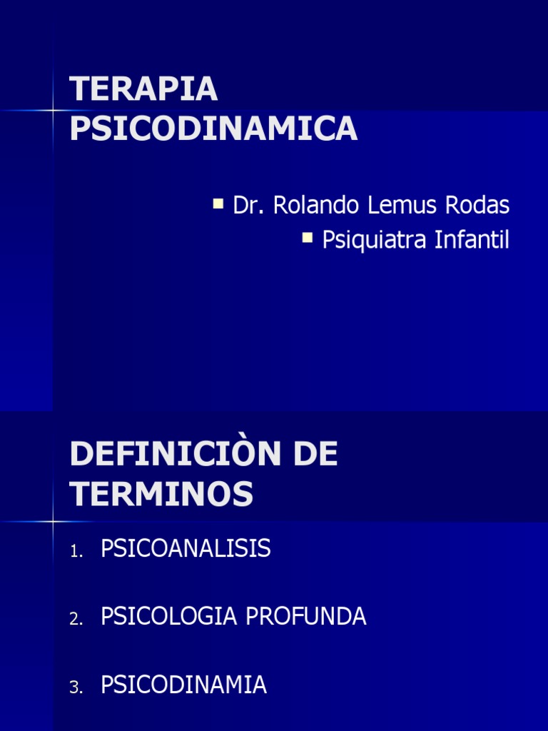 Psicoterapia Psicodinamica PDF