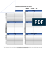 Horario de Higenizacion de Espacios Comunes Baño y Duchas