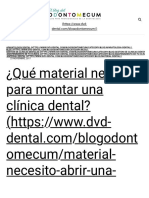 ¿Qué Material Necesito para Montar Una Clínica Dental?