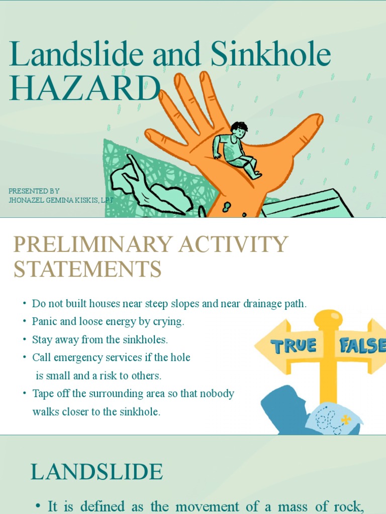 Landslide And Sinkhole Pdf Landslide Sinkhole