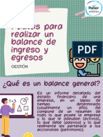 Pautas para Realizar Un Balance de Ingreso y Egresos