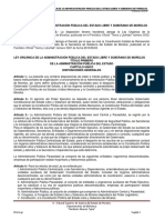 Ley Organica de La Administracion Publica de Morelos